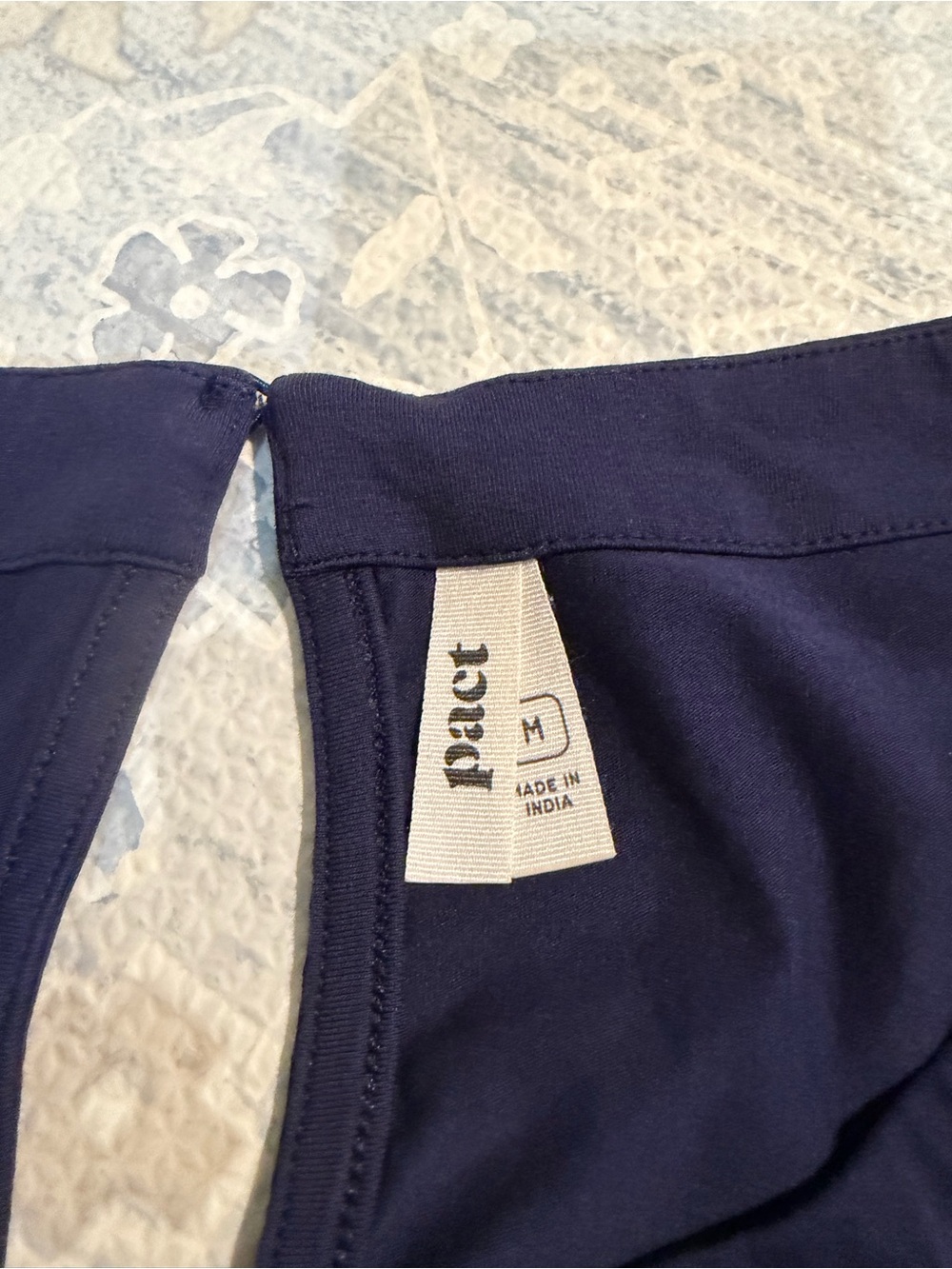 Pact Navy Jumpsuit - Cap Sleeve, Organic Cotton, Sustainable, Natural Fiber - Picture 9 of 10